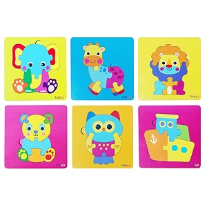 Fiddlys 3D Cute Cartoon Wooden Jigsaw Puzzles