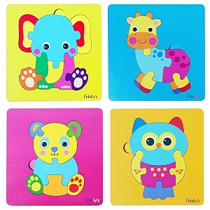 Fiddlys 3D Cute Cartoon Wooden Jigsaw Puzzles