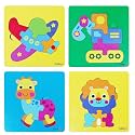 Fiddlys 3D Cute Cartoon Wooden Jigsaw Puzzles