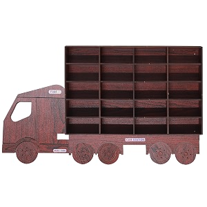 fiddlys wooden premium car parking station  maximize space and organize your garage-for girls amp boys brown