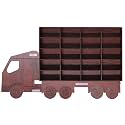 Fiddlys Wooden Premium Car Parking Station – Maximize Space and Organize Your Garage-for Girls &amp; Boys (Brown)