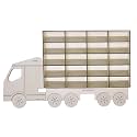 Fiddlys Wooden Premium Car Parking Station – Maximize Space and Organize Your Garage-for Girls &amp; Boys (White)