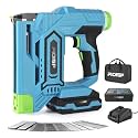 FIDISP 18 Gauge 2 in 1 Cordless Nail Gun/Stapler, 20V Battery Powered Brad Nailer/Stapler with Battery, Charger, Storage Bag, 1000 Staples and Nails for Carpentry & DIY