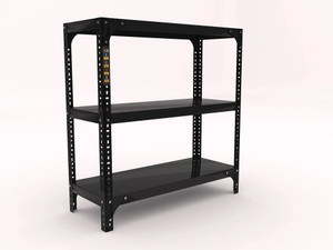 fidvi ferro slotted angle metal rack with 3 shelves storage rack unit09x23x24 inch luggage rack