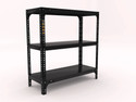 FIDVI FERRO Slotted Angle Metal Rack with 3 Shelves Storage Rack Unit(09x23x24 inch) Luggage Rack