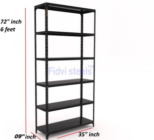 fidvi premium crc sheet 6 shelf multipurpose storage rack books kitchen powder coated luggage rack