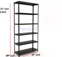 FIDVI Premium CRC Sheet 6 Shelf Multipurpose Storage Rack Books Kitchen Powder Coated Luggage Rack