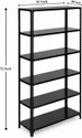FIDVI Premium Iron Storage Rack 6 Shelf Shop Home Kitchen PowderCoated 09"x41"x72" Luggage Rack