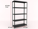 FIDVI Premium Iron Storage Rack Metal Shelf Shop Home Kitchen PowderCoated 09x41x60 Luggage Rack