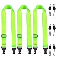 FIEIL 3 Pack Adjustable iPad Strap, Nylon Camera Strap, Comfortable Shoulder Strap for iPad Case, Cellphone Tablet, Camera, Laptop, Binocular, Luggage Bag(Fluorescent Green Universal Neck Lanyard)