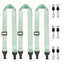 FIEIL 3 Pack Adjustable iPad Strap, Nylon Camera Strap, Comfortable Shoulder Strap for iPad Case, Cellphone Tablet, Camera, Laptop, Binocular, Luggage Bag(Mint Green Universal Neck Lanyard)