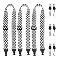 FIEIL 3 Pack Adjustable iPad Strap, Nylon Camera Strap, Comfortable Shoulder Strap for iPad Case, Cellphone Tablet, Camera, Laptop, Binocular, Luggage Bag(Black and White Checkered)