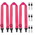FIEIL 3 Pack Adjustable iPad Strap, Nylon Camera Strap, Comfortable Shoulder Strap for iPad Case, Cellphone Tablet, Camera, Laptop, Binocular, Luggage Bag(Fuchsia Universal Neck Lanyard)
