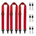FIEIL 3 Pack Adjustable iPad Strap, Nylon Camera Strap, Comfortable Shoulder Strap for iPad Case, Cellphone Tablet, Camera, Laptop, Binocular, Luggage Bag(Red Universal Neck Lanyard)