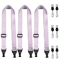 FIEIL 3 Pack Adjustable iPad Strap, Nylon Camera Strap, Comfortable Shoulder Strap for iPad Case, Cellphone Tablet, Camera, Laptop, Binocular, Luggage Bag(Purple Universal Neck Lanyard)