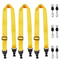 FIEIL 3 Pack Adjustable iPad Strap, Nylon Camera Strap, Comfortable Shoulder Strap for iPad Case, Cellphone Tablet, Camera, Laptop, Binocular, Luggage Bag(Bright Yellow Universal Neck Lanyard)