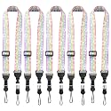 FIEIL 5 Pack Adjustable Shoulder Strap, Nylon Camera Strap, Comfortable Neck Strap for iPad, Cellphone Tablet, Camera, Laptop, Binocular, Luggage Bag (Rainbow Stars Universal Lanyard)