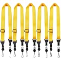 FIEIL 5 Pack Nylon iPad Strap, Adjustable Camera Neck Strap, Comfortable Shoulder Strap for iPad, Cellphone Tablet, Camera, Laptop, Binocular, Luggage Bag(Bright Yellow Universal Neck Lanyard)