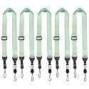 FIEIL 5 Pack Nylon iPad Strap, Adjustable Camera Neck Strap, Comfortable Shoulder Strap for iPad, Cellphone Tablet, Camera, Laptop, Binocular, Luggage Bag(Mint Green Universal Neck Lanyard)