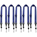 FIEIL 5 Pack Nylon iPad Strap, Adjustable Camera Neck Strap, Comfortable Shoulder Strap for iPad, Cellphone Tablet, Camera, Laptop, Binocular, Luggage Bag(Prussian Blue Universal Neck Lanyard)