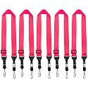 FIEIL 5 Pack Nylon iPad Strap, Adjustable Camera Neck Strap, Comfortable Shoulder Strap for iPad, Cellphone Tablet, Camera, Laptop, Binocular, Luggage Bag(Rose red Universal Neck Lanyard)