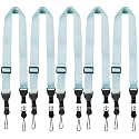 FIEIL 5 Pack Nylon iPad Strap, Adjustable Camera Neck Strap, Comfortable Shoulder Strap for iPad, Cellphone Tablet, Camera, Laptop, Binocular, Luggage Bag(Blue Universal Neck Lanyard)