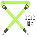 FIEIL Adjustable Camera Strap, Universal Camera Strap with Quick Release and Connection, Comes with Comfortable Silicone Shoulder Pads and Base, Smooth and Sturdy, Strap Width 1''(Fluorescent Green)