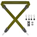FIEIL Adjustable Camera Strap, Universal Camera Strap with Quick Release and Connection, Comes with Comfortable Silicone Shoulder Pads and Base, Smooth and Sturdy, Strap Width 1''(2.5cm Green)