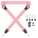 FIEIL Adjustable Camera Strap, Universal Camera Strap with Quick Release and Connection, Comes with Comfortable Silicone Shoulder Pads and Base, Smooth and Sturdy, Strap Width 1''(2.5cm Peach Pink)