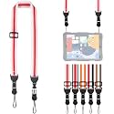FIEIL Adjustable Shoulder Strap, Comfortable for Camera Neck Lanyard iPad Strap iPad Strap for iPad, Camera, Binocular, Crossbody, Tablet, Laptop, Binocular, Luggage Bag(Red, Pink &amp; White A32)