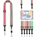FIEIL Adjustable Shoulder Strap, Comfortable for Camera Neck Lanyard iPad Strap iPad Strap for iPad, Camera, Binocular, Crossbody, Tablet, Laptop, Binocular, Luggage Bag(Red, Pink &amp; Green A8)