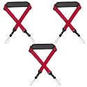 FIEIL Universal Shoulder Strap, Neoprene Padded Bag Strap with Double Adjustable Buckles, Comfortable Neck Lanyard for Camera, Tablet,iPad, Laptop, Binocular, Luggage Bag(3 Pack Red)