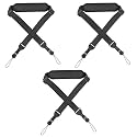 FIEIL Universal Shoulder Strap, Neoprene Padded Bag Strap with Double Adjustable Buckles, Comfortable Neck Lanyard for Camera, Tablet,iPad, Laptop, Binocular, Luggage Bag(3 Pack Fluorescent Black)