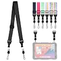 FIEIL Universal Shoulder Strap, Replacement Nylon Neck Lanyard, Comfortable Adjustable Shoulder Strap for iPad, Camera, Crossbody Bag, Binocular, Tablet (Black)