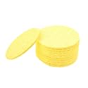 Fielect 10Pcs Soldering Sponge 55mmx55mmx11mm for Iron Tips, Soldering Iron Cleaning Sponge Solder Tip Clean Pads, Yellow Round