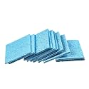 Fielect 10Pcs Soldering Sponge 60mmx40mmx11mm for Iron Tips, Soldering Iron Cleaning Sponge Replacement Solder Tip Clean Pads, Blue Rectangle