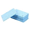 Fielect 10Pcs Soldering Sponge 60mmx40mmx6mm for Iron Tips, Soldering Iron Cleaning Sponge Solder Tip Clean Pads, Blue Rectangle