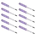 Fielect 10pcs Voltage Tester Voltage Detector Pen Circuit Tester Tool Steel Batch Slotted Test Pencil JRDB-168 AC/DC 100-500V Clear