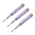 Fielect 2pcs Circuit Tester, Voltage Tester Pen Screwdriver Electric Test Detector, Slotted Screwdriver Test Pen 100-500V