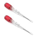 Fielect 2pcs Voltage Tester Voltage Detector Pen Circuit Tester Tool Steel Batch Slotted Test Pencil JRDB-859 AC/DC 100-500V Clear