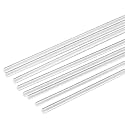 Fielect 8Pcs Clear Acrylic Round Rod Standard Plexiglas PMMA Bar Tolerance for DIY 4mm Diameter 250mm Height 8Pcs