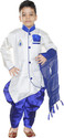 FIERA FASHION Boys Festive & Party Kurta, Dhoti Pant & Dupatta Set (White Pack of 1)