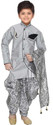 FIERA FASHION Boys Festive & Party Kurta, Dhoti Pant & Dupatta Set (White Pack of 1)