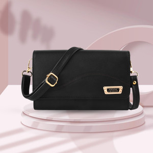 fiesto fashion black sling bag fst-black-316