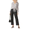 Fifteen Twenty Women's Snake Print Front Tie Top