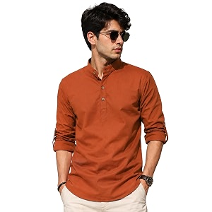 Fifth U Mens Cotton Polyester Blend Solid