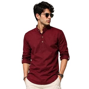 Fifth U Mens Cotton Polyester Blend Solid