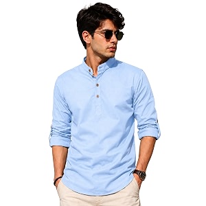 Fifth U Mens Cotton Polyester Blend Solid