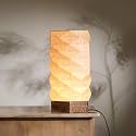 FIG Ballet Table Lamp | Laminated Paper Origami Lampshade with Mango Wood Base | Dust and Water Resistant | Ideal Lamp for Living Room Decoration, Bedroom, Office