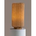 FIG Living Serenity Table Lamp | 55 cm Tall European Linen Lampshade with Mango Wood Base | Patented Design | Ideal Lamp for Living Room Decoration, Bedroom, Office | 2.5m Cord | Wedding Gift